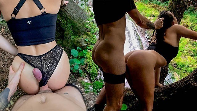 Risky Outdoor Sex with a French Student while on a Public Hike in the Forest