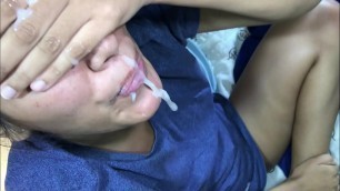 Facial to Amateur Latina Bitch After No-Condom Fun - Mariangel Belle