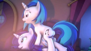 VINYL SCRATCH DOGGYSTYLING RARITY AND CUMMING INSIDE HER