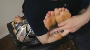 Hailey Mummified Feet Tickling Torture