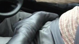 Japanese Girl Giving Bootjob in Car Pt. 1