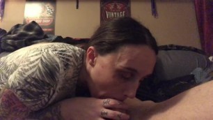 Tattooed Slut Loved to Suck Dick