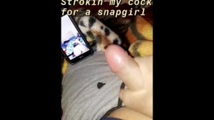 Stroking my Chubby Cock for Snapchat