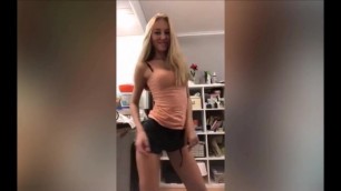 Peach Blonde with Perfect Ass in Shorts