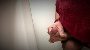 College Guy Quick Cum in Public Bathroom