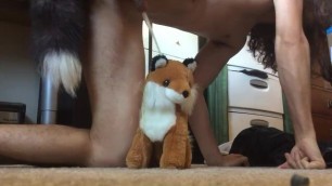 Puppy Pisses all over Fox Plushy! ~requested~