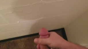 JACKING COCK IN PUBLIC RESTROOM