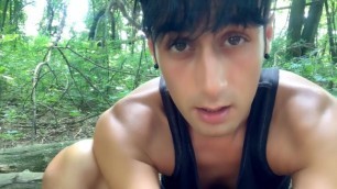 Teen Feet Sniffing in the Forest POV