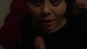 Latina BBW Sucks Sick after Work