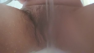 Water Gushing over Big Clit Pussy - Masturbating at someone Else's House