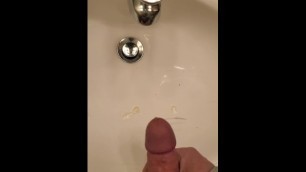 Quickie Cumshot in Sink