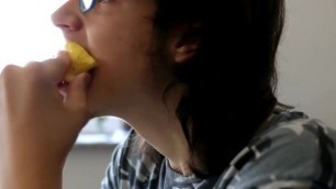 Sensually Eating Lemons