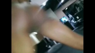 Sexy Girl Masturbates and Gets Naked in Public Gym