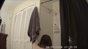 American sexy cutie in the shower  home video