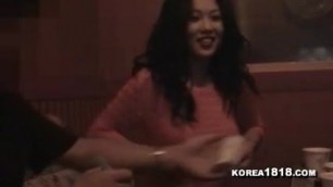 sexy Korean hostess fondled