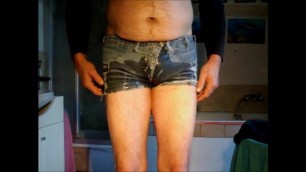 Nylon -hotpants - jeanspissen