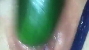 Cucumber masturbation part 3