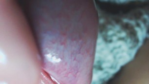 Close-up masturbation with oil, very close