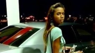 Blasian T-Girl Escort at a Wawa