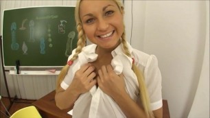 Hot young schoolgirl Andrea fucked hard