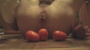 3 tomatoes in my asshole