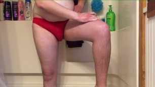 Chub showers in speedo 4-1-17