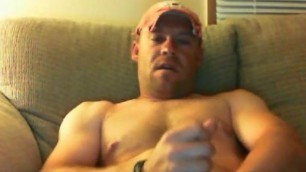 Muscular redneck stroking hard