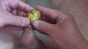 Best ever - foreskin in bath with 2 potatoes !