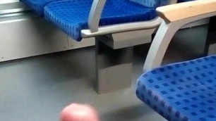 Guy wank on german Train