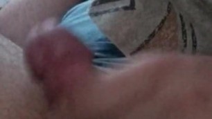 My girlfriend recording me masturbating with cum