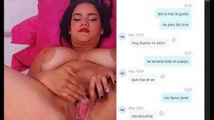 Veneca en Peru llega al orgasmo y hace un squirt masturbandoce conmigo por webcam SJL