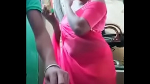 Swathi naidu sexy while dress changing to saree