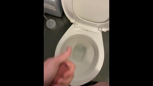 Working in Public Toilets had Big Cumshot