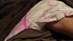 Guy Rubs himself while still in Diaper and Chastity