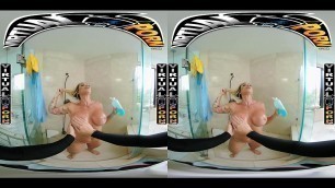 VIRTUALPORN&period;COM - Busty Blonde MILF Robbin Banx Seduces Step Son In Shower