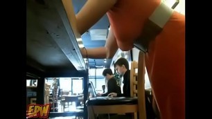 Public red head on  webcam cafe masturbation  - More &commat; WWW&period;Erickdarkebadass&period;com